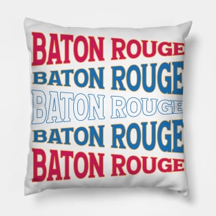 TEXT ART USA BATON ROUGE Pillow