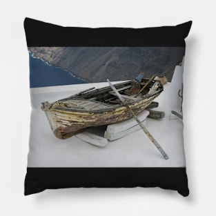 Santorini Boat Pillow