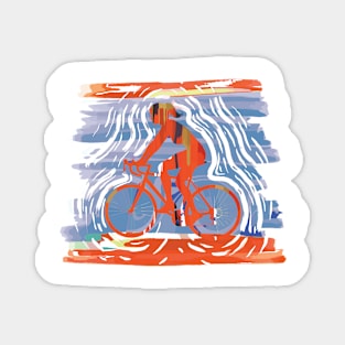 Orange Bike Pedals Gift for Women Magnet