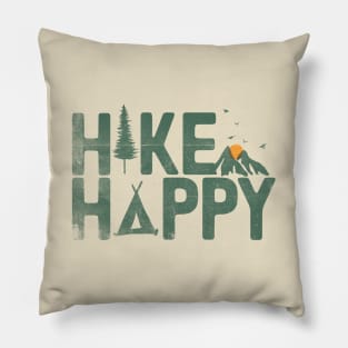 Hike Happy Camper Hiker Hiking Pillow