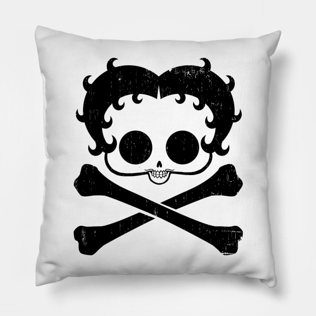 BETTY BOOP - Skull & crossbones Pillow by KERZILLA