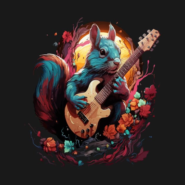 Squirrel Playing Guitar by JH Mart