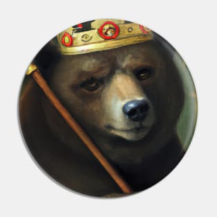 Bear with Crown Pin