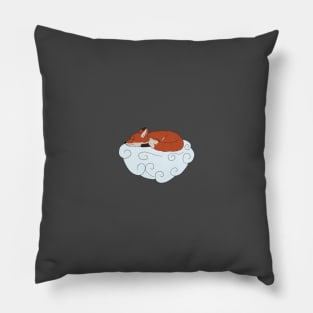 Sleeping fox on the cloud Pillow