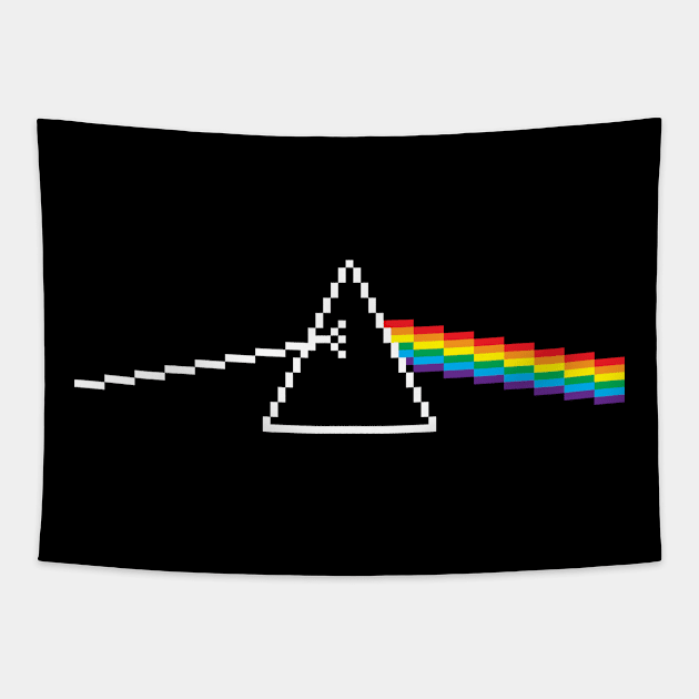 The Dark Side of the Moon 8 bit Tapestry by encip