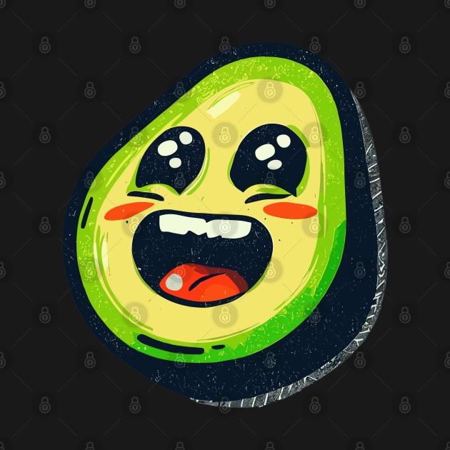 Retro Funny avocado by TomFrontierArt