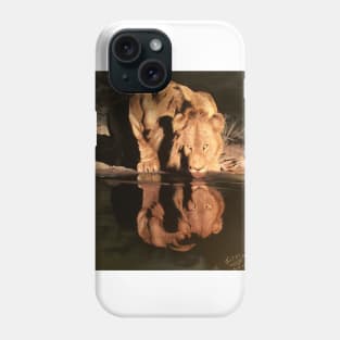 A Lion's Thirst Phone Case