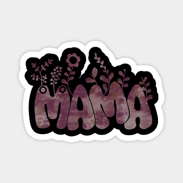 mama tie dye Magnet by Goshwork