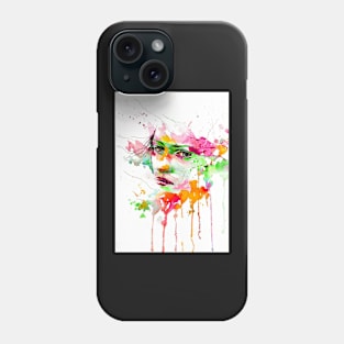 Watercolour art woman face color watercolor Phone Case