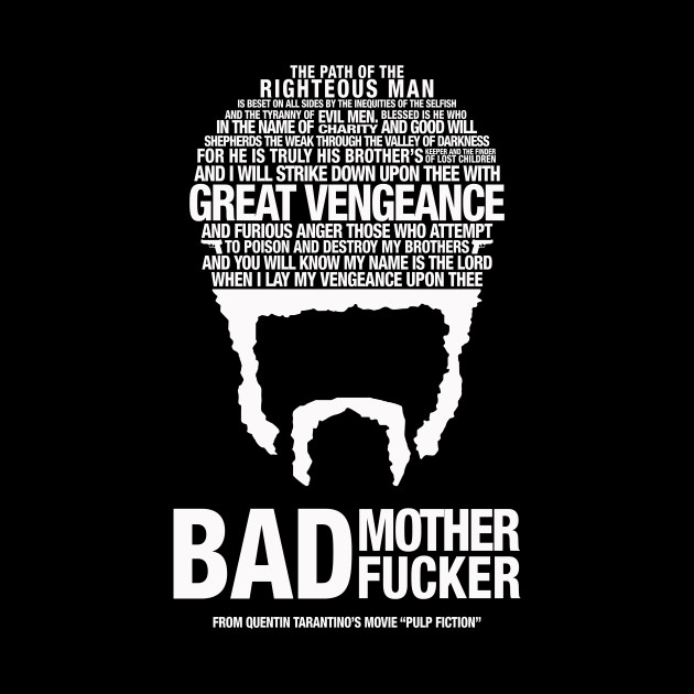 Pulp Fiction Great Vengeance Quote Movie Silhouette - Pulp ...