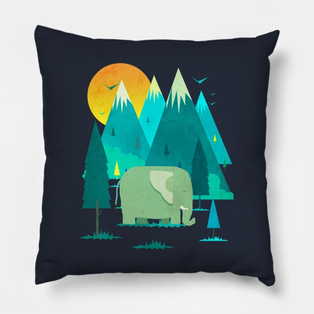 Elephant by The Mountain Pillow by Goldquills