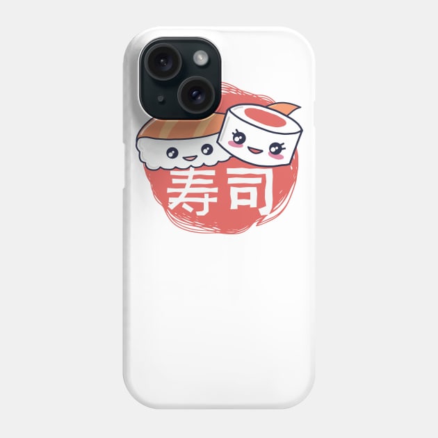 Funny Sushi Pieces Food Lover Tee Japanese Gift Phone Case by Ramadangonim