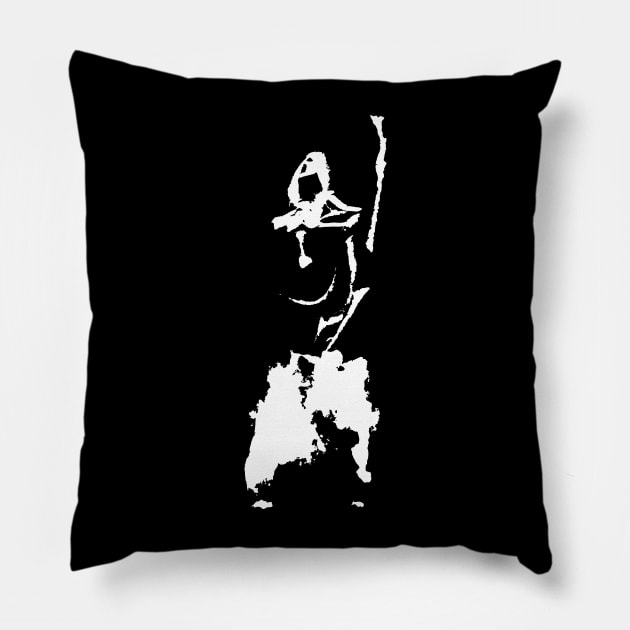 Kendo Figure INK Pillow by Nikokosmos