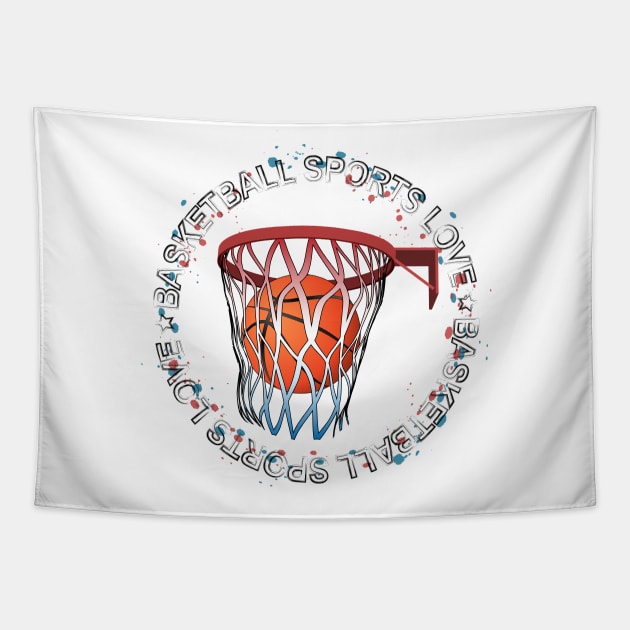 Basketball Tapestry by Designoholic