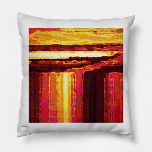 Waterfall at Sunset Pillow