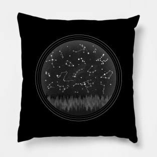 Constellations - B&W Edition Pillow