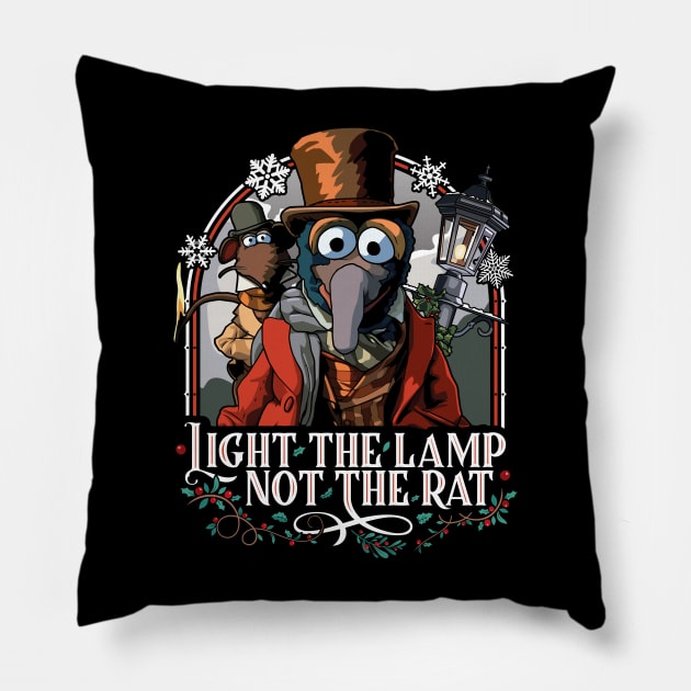 Muppet Christmas Carol - Light the Lamp Not the Rat Pillow by RetroReview