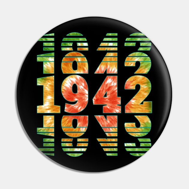 Tie Dye 1942 Birthday Pin by sevalyilmazardal