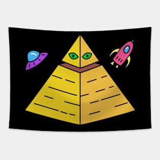 Pyramid Ufo Tapestry