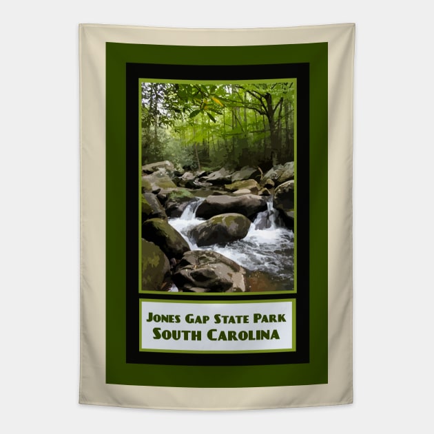 Vintage Travel Jones Gap Tapestry by candhdesigns