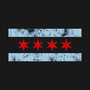 Chicago Flag Distressed Chi Town Windy City T-Shirt