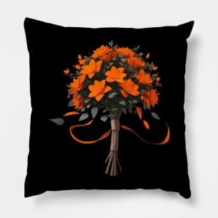 A Vibrant Orange Bouquet to Brighten Any Occasion Pillow