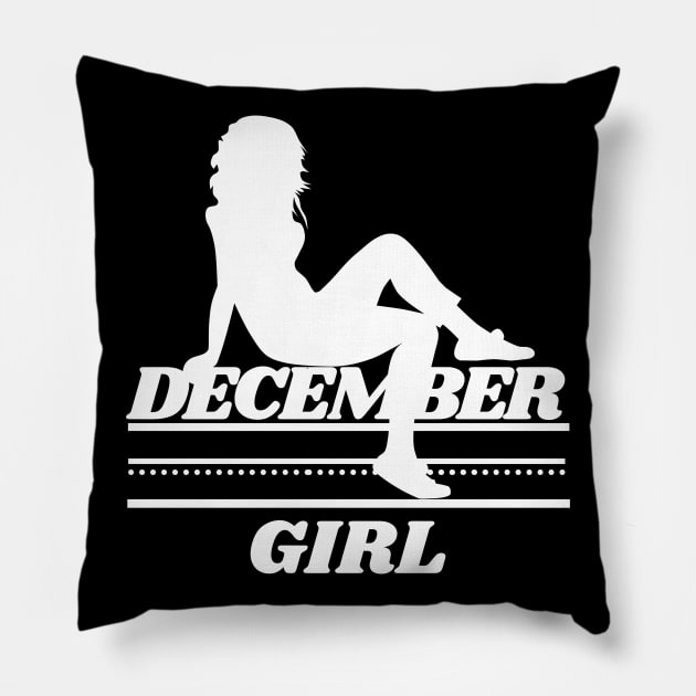 Birthday Gifts for Women December Women December Girl Cool Style Pillow by NickDsigns