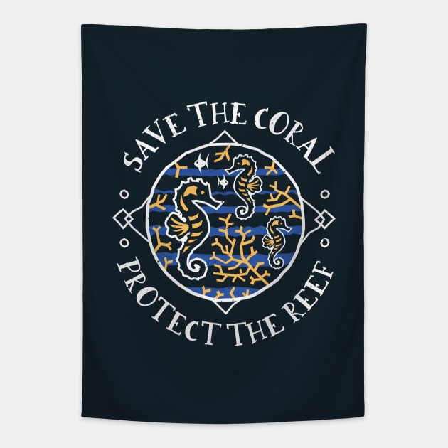 Save The Coral Protect The Reef Tapestry by bangtees