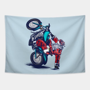 santa motorcycle Tapestry