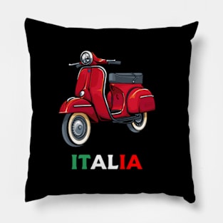 Italy Classic Vespa Scooter Moped Bike Retro Love Vintage Pillow