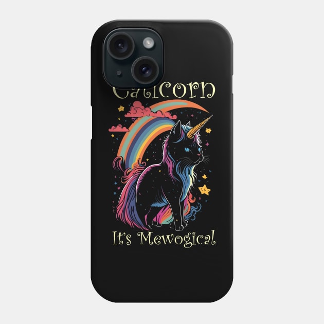 Unicorn Black Cat Phone Case by T-shirt US