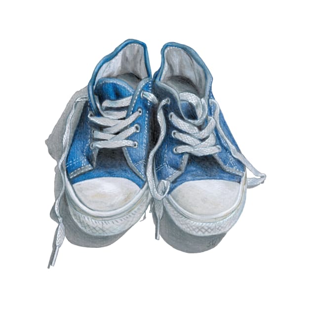 Blue Canvas Shoes by Sandra Warmerdam