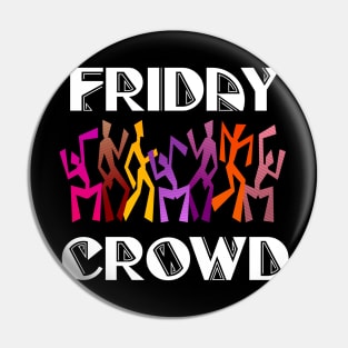 Friday crowd colorful dancing people Pin