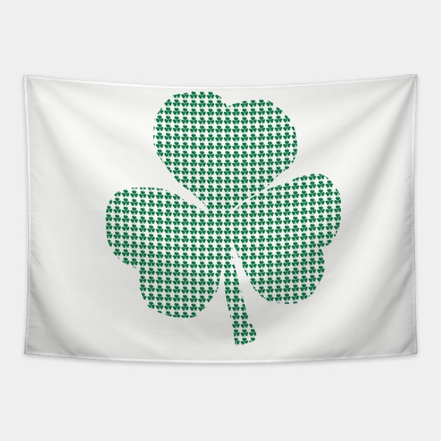 Green Shamrocks in a Shamrock Tapestry by ellenhenryart