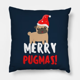 Merry Pugmas - Pug Christmas Pillow