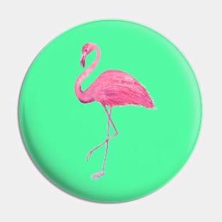 Pink Flamingo Paradise Pin