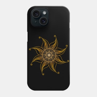 Gold Mandala Flower Phone Case