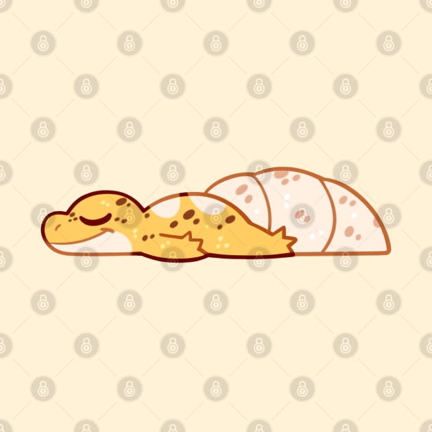 Sleeping Leopard Gecko by Yukiin