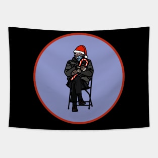 Bernie Sanders Christmas Graphic Tapestry