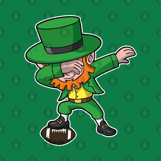 Football Dabbing Leprechaun Irish St Patricks Day by E