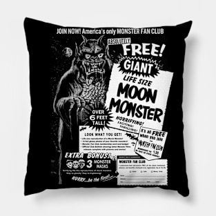 Giant Life-Size Moon Monster T-Shirt monochrome Pillow