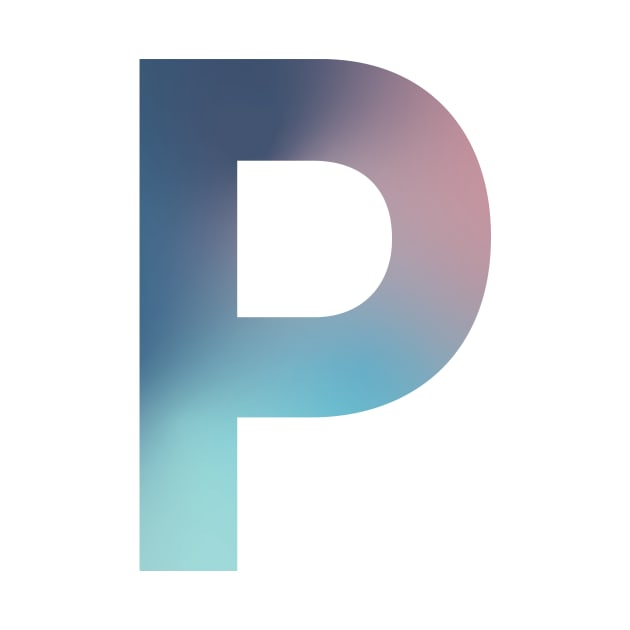 Gradient Letter P Initial Alphabet by murialbezanson