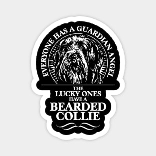 Proud Bearded Collie Guardian Angel dog sayings Magnet