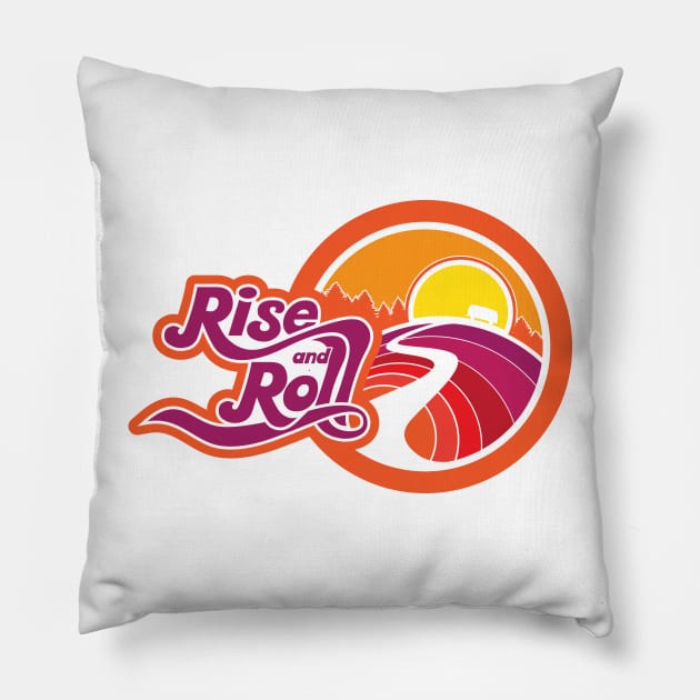 rise and roll van life Pillow by LeapDaze