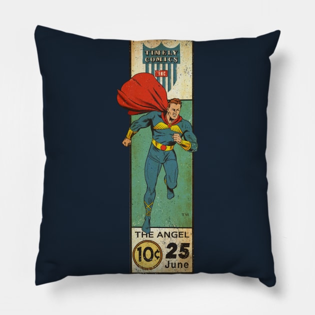 Timely Angel Pillow by ThirteenthFloor