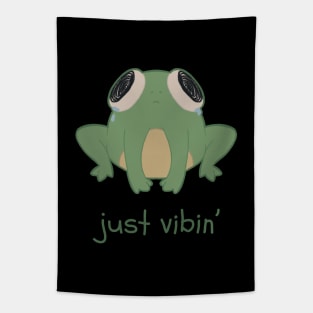 A sad frog vibin' Tapestry