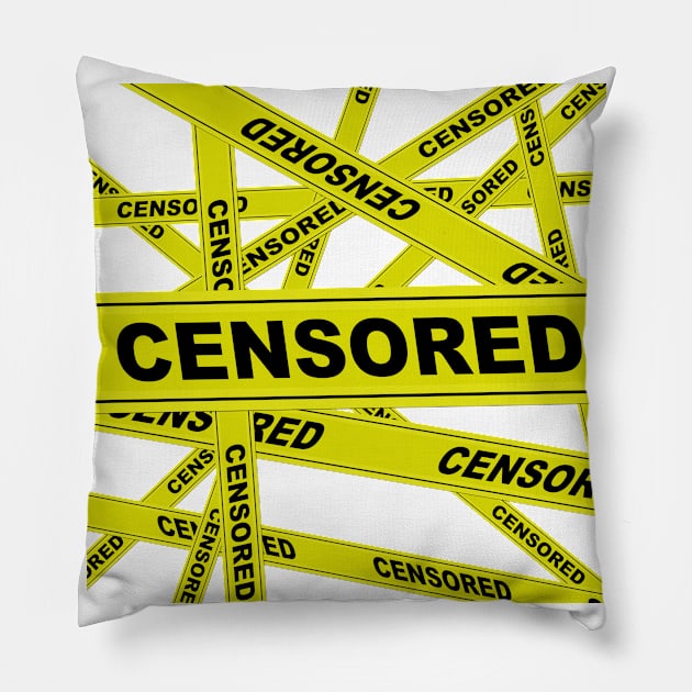 Censored stripes Pillow by EagleFlyFree