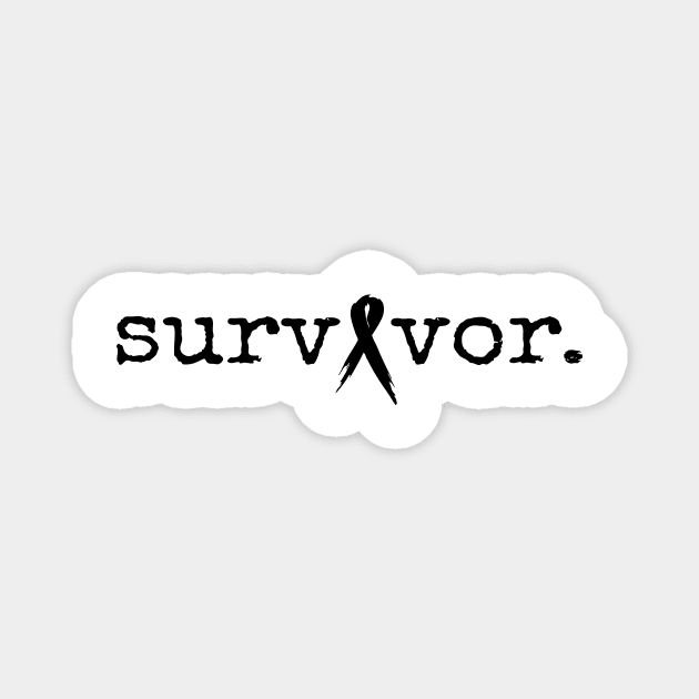 'Survivor' Cancer Awareness Shirt Magnet by ourwackyhome