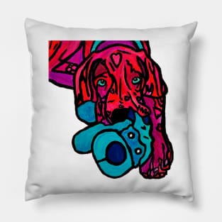 Great Dane Rufus over White Pillow