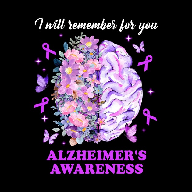 I Will Remember For You Brain Alzheimer's Awareness by James Green